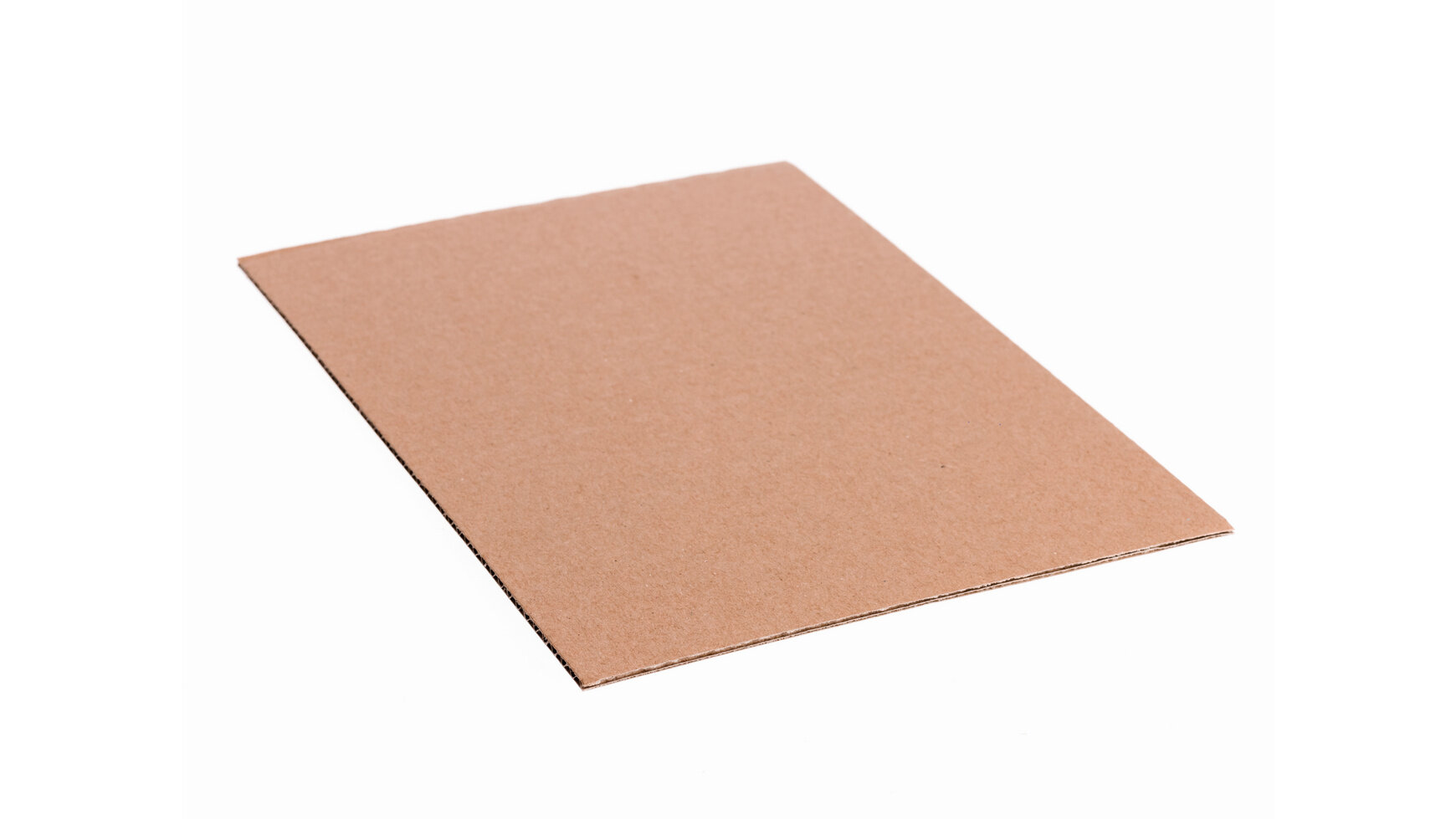 Afgeprijsd - Kartonnen bladen bruin testliner 770 x 570 mm (dikte - 3 mm)enkele golf rechte hoeken
