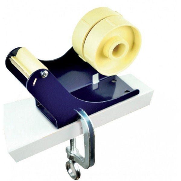 Dévidoir de table pour ruban adhésif avec serre-joint pour mandrin 2x76mm largeur tape max 50mm