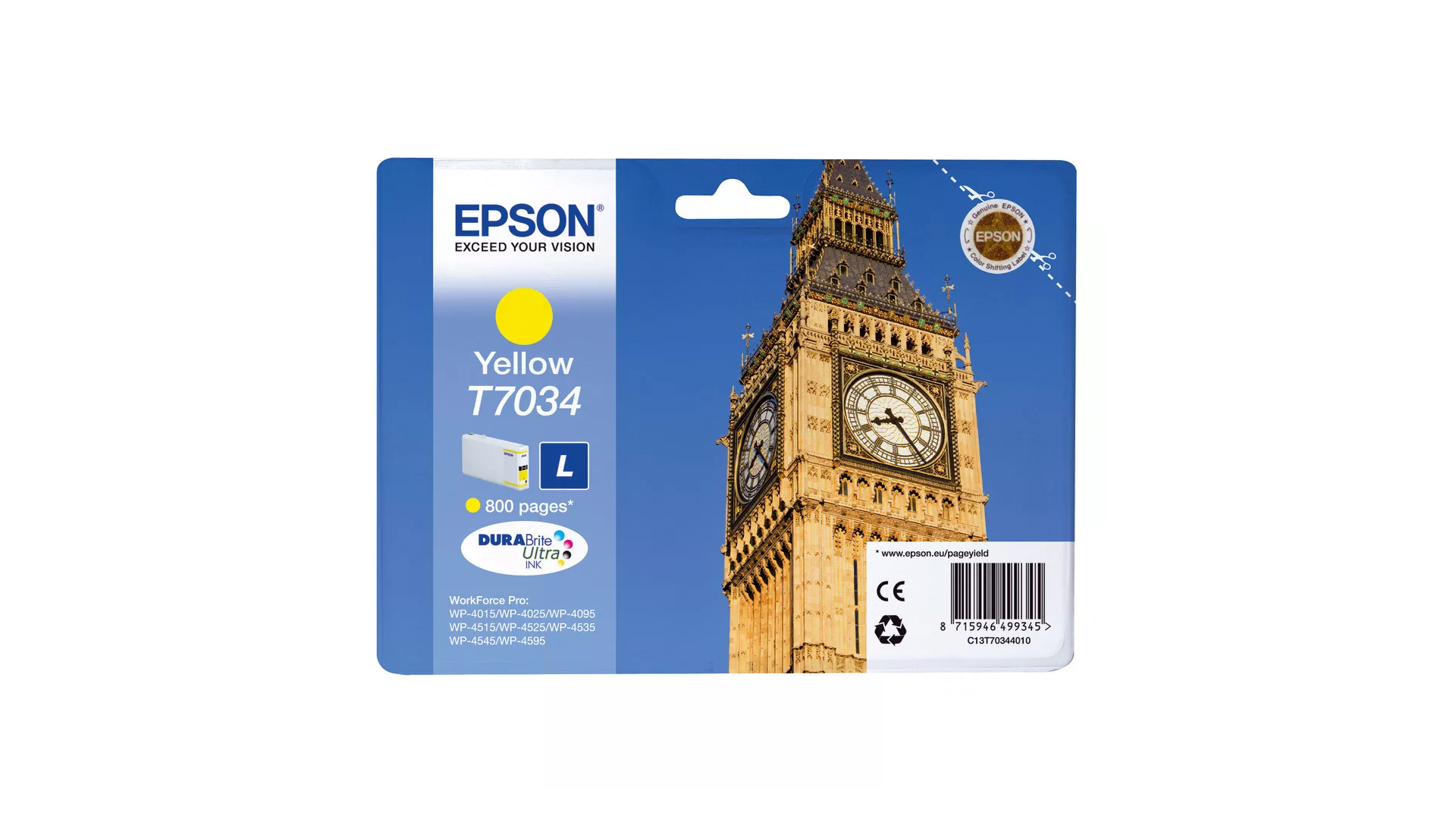 Epson cartridge L yellow T7034 inkjet 