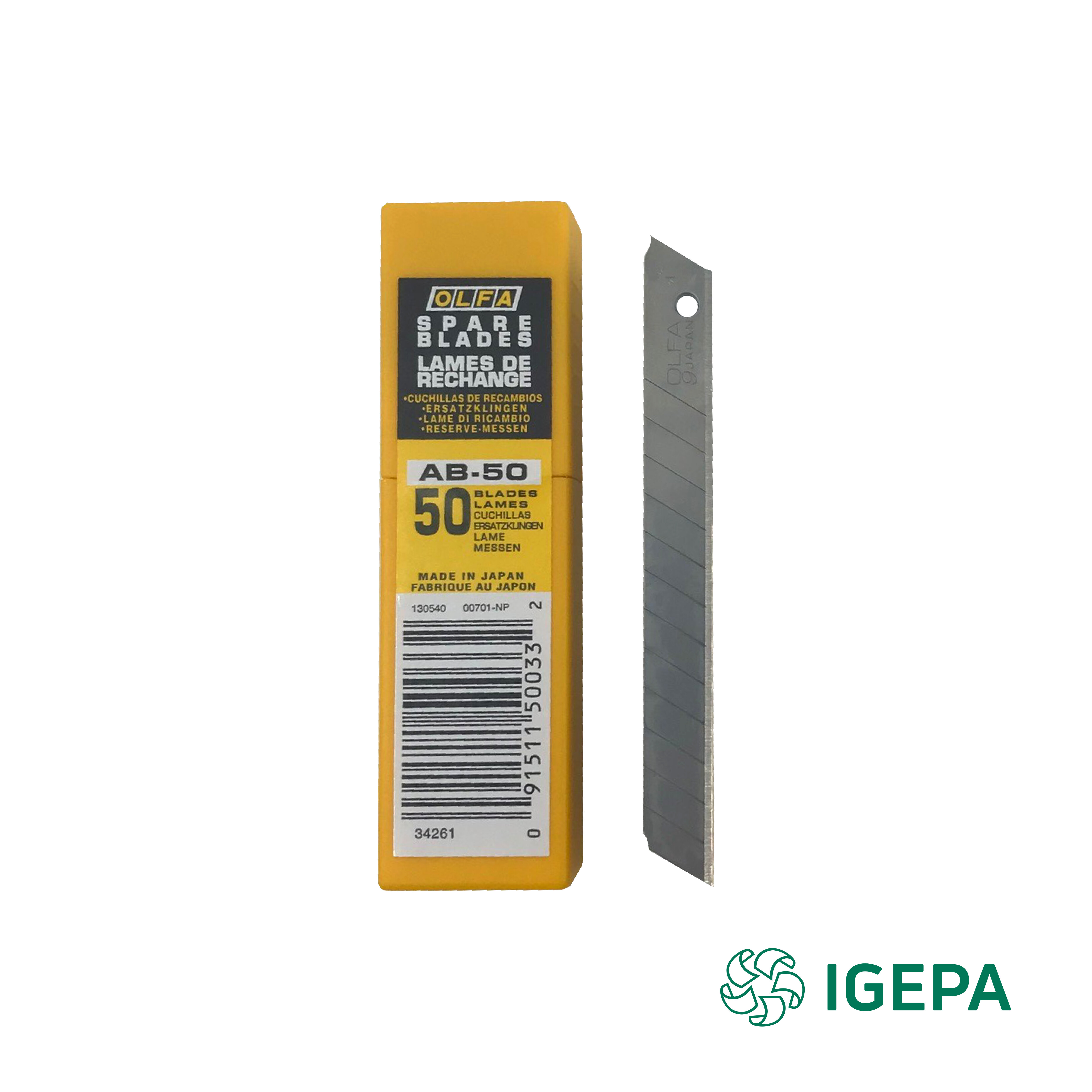 OLFA 9mm Silver Snap-Off Blades 50