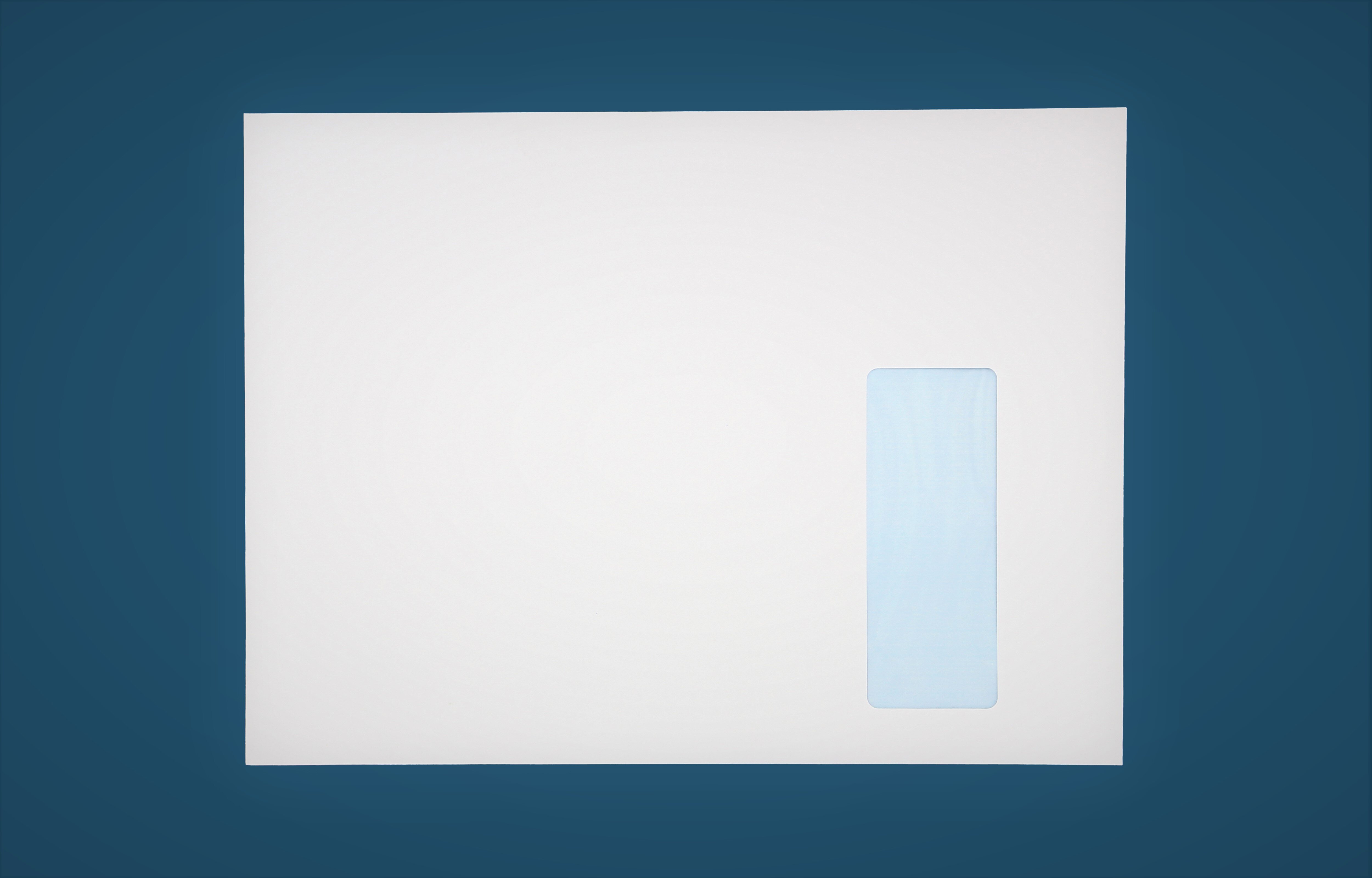 Afgeprijsd - Zakenveloppen offset wit 100g/m² 230 x 310 mm venster rechts gegomd klep voor autovulling binne