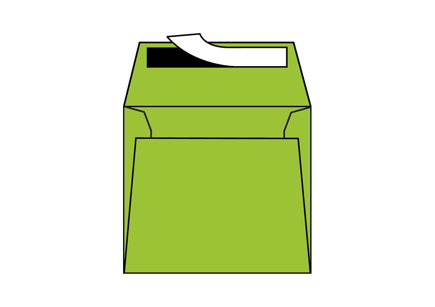 Afgeprijsd - Enveloppen Clairefontaine Trophée grasgroen 120g/m² 125 x 140 mm strip mini