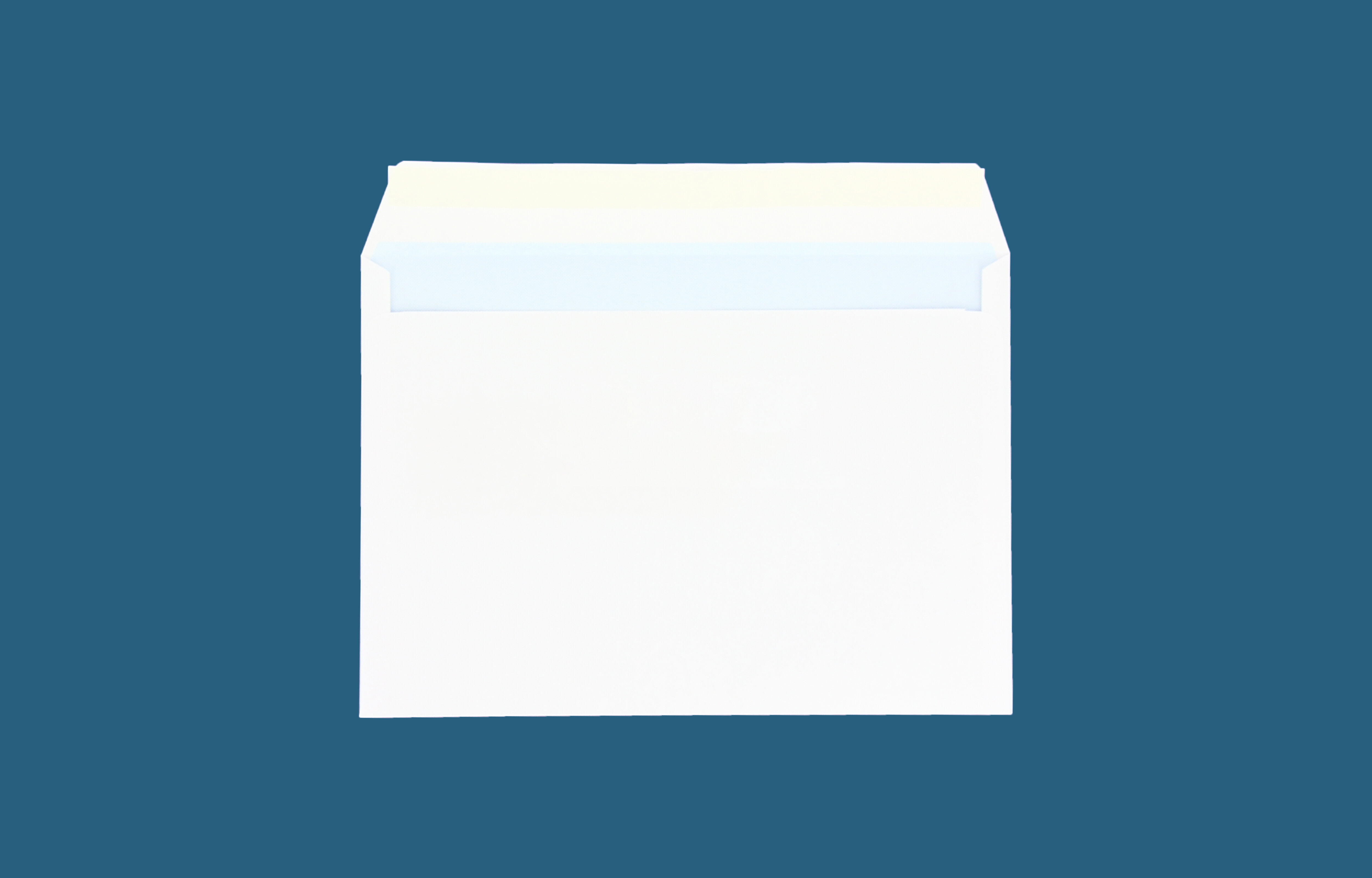 Afgeprijsd - Enveloppen iMail wit 80g/m² 162 x 229 mm venster pergamijn rechts strip binnendruk blauw standa