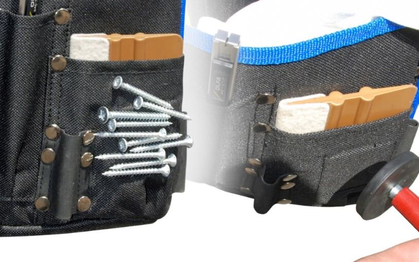 Sac à outils avec 11 poches supplémentaires et pinces sans ceinture