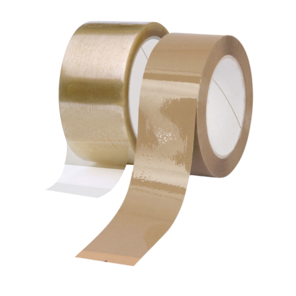 PET-tape havana 132 M x 48 mm x 19 µ - 85% gerecycleerd PCR
