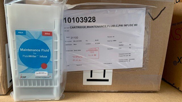 CTP Procesloos Infuse: cartridge, maintenance, fluid, C, PW Infuse WB /350ml