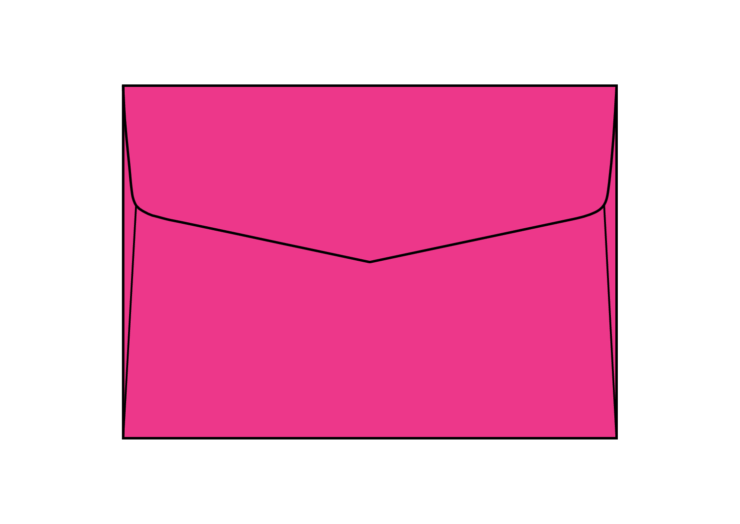 Afgeprijsd - Enveloppen Day-Glo fluo fuchsia 260g/m² 155 x 217 mm ongegomd
