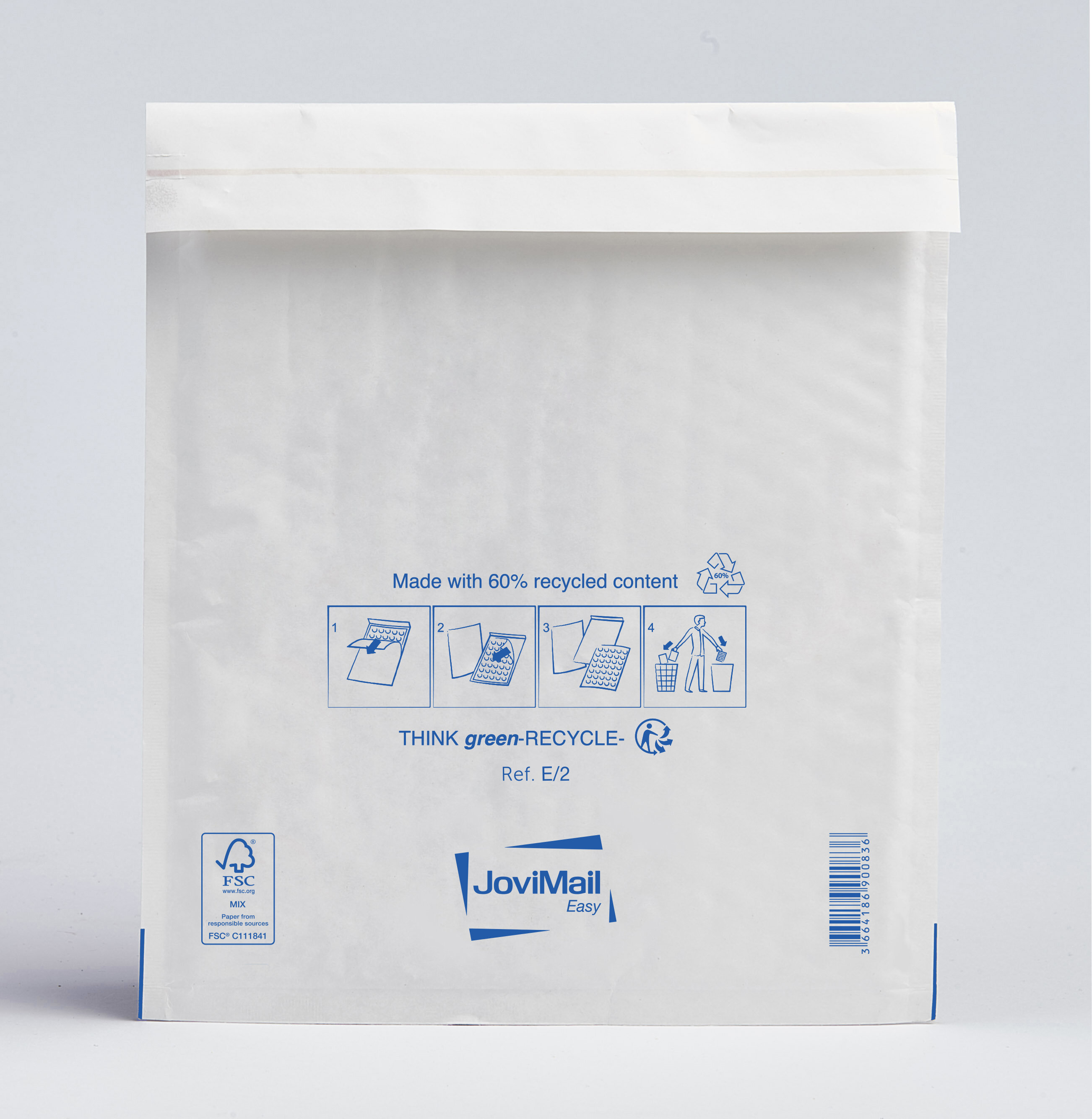 Luchtkussenenveloppen kraft wit