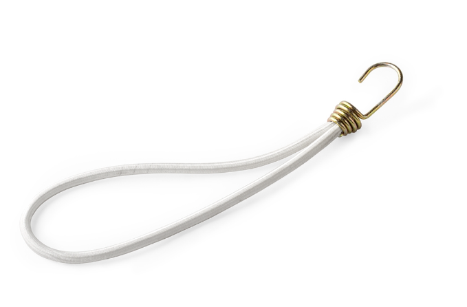 Afgeprijsd - Bungee 8mm/25cm-baskethaak wit, 100 st