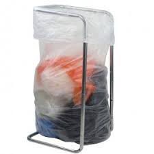 LDPE zakken met zijvouwen en stempel 50 µ 700 mm x 150 mm x 2100 mm - 50% PIR/50% PCR