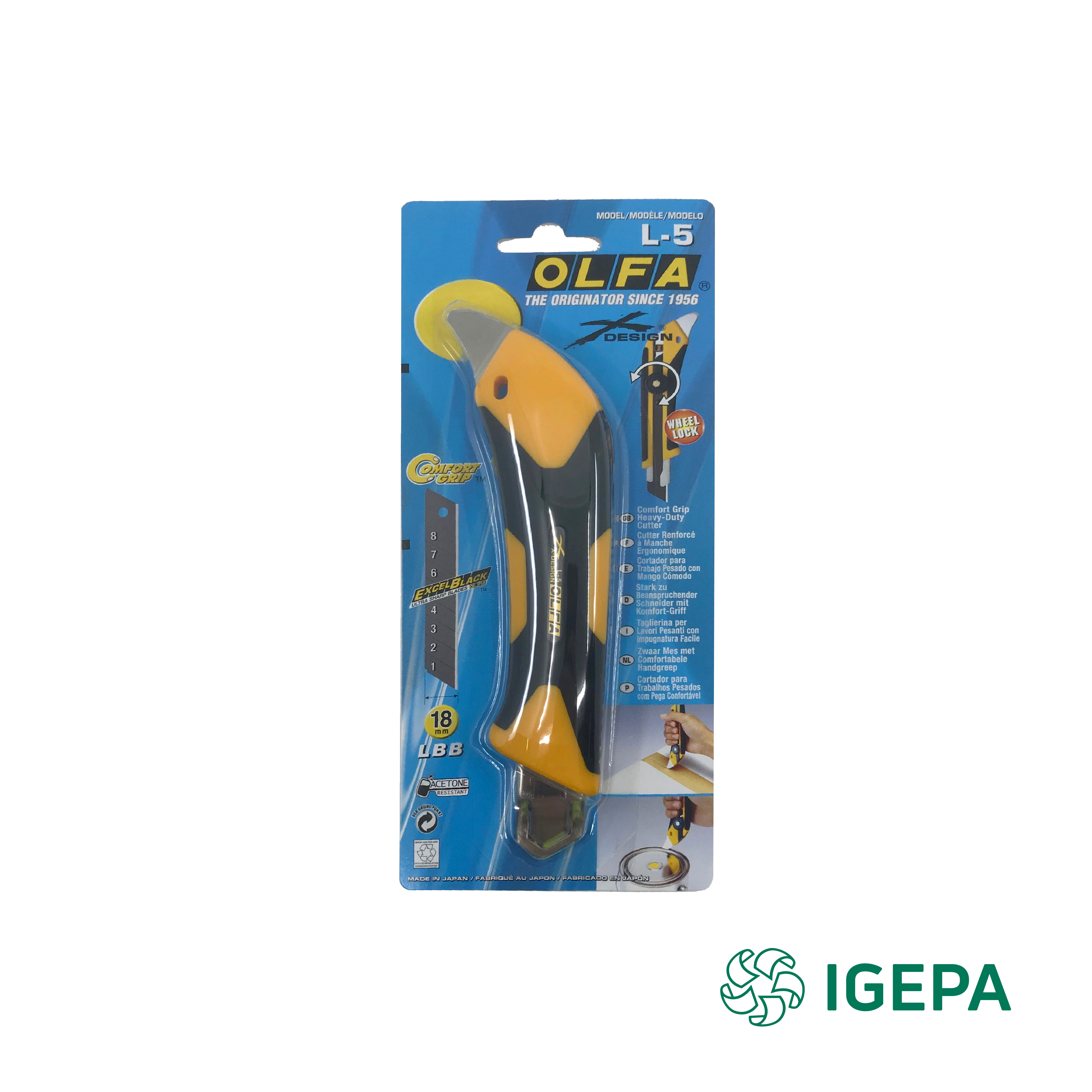 Olfa heavy-duty afbreekmes 18mm L-5