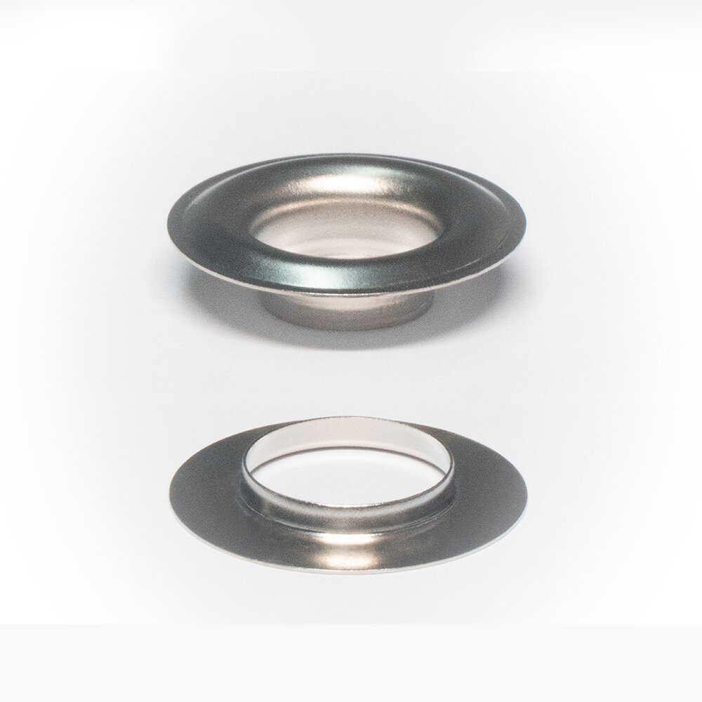 Plastgrommet Metal Eyelet + Flat Washer 12mm Auto STEEL Nickel 7000 sets