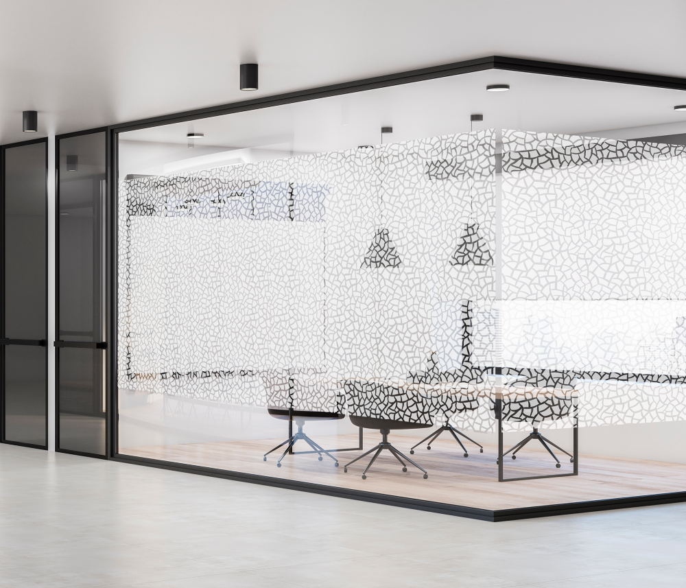 Decal glass decor frosted