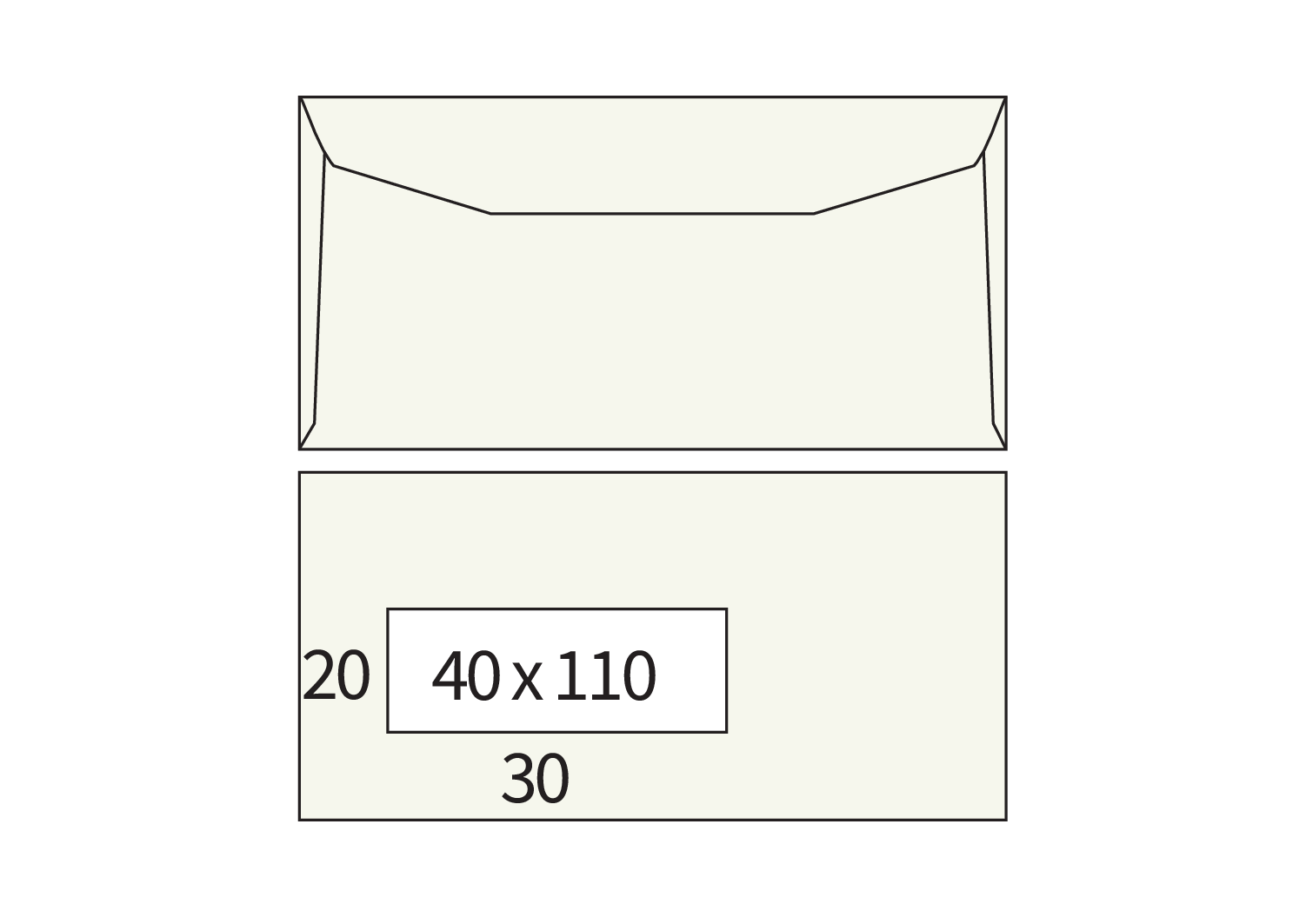 Réduction -   Enveloppes Biotop crème 100g/m² 114 x 229 mm fenêtre à gauche gommé in