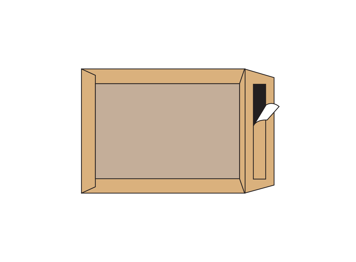 Zakenveloppen kartonnen rug