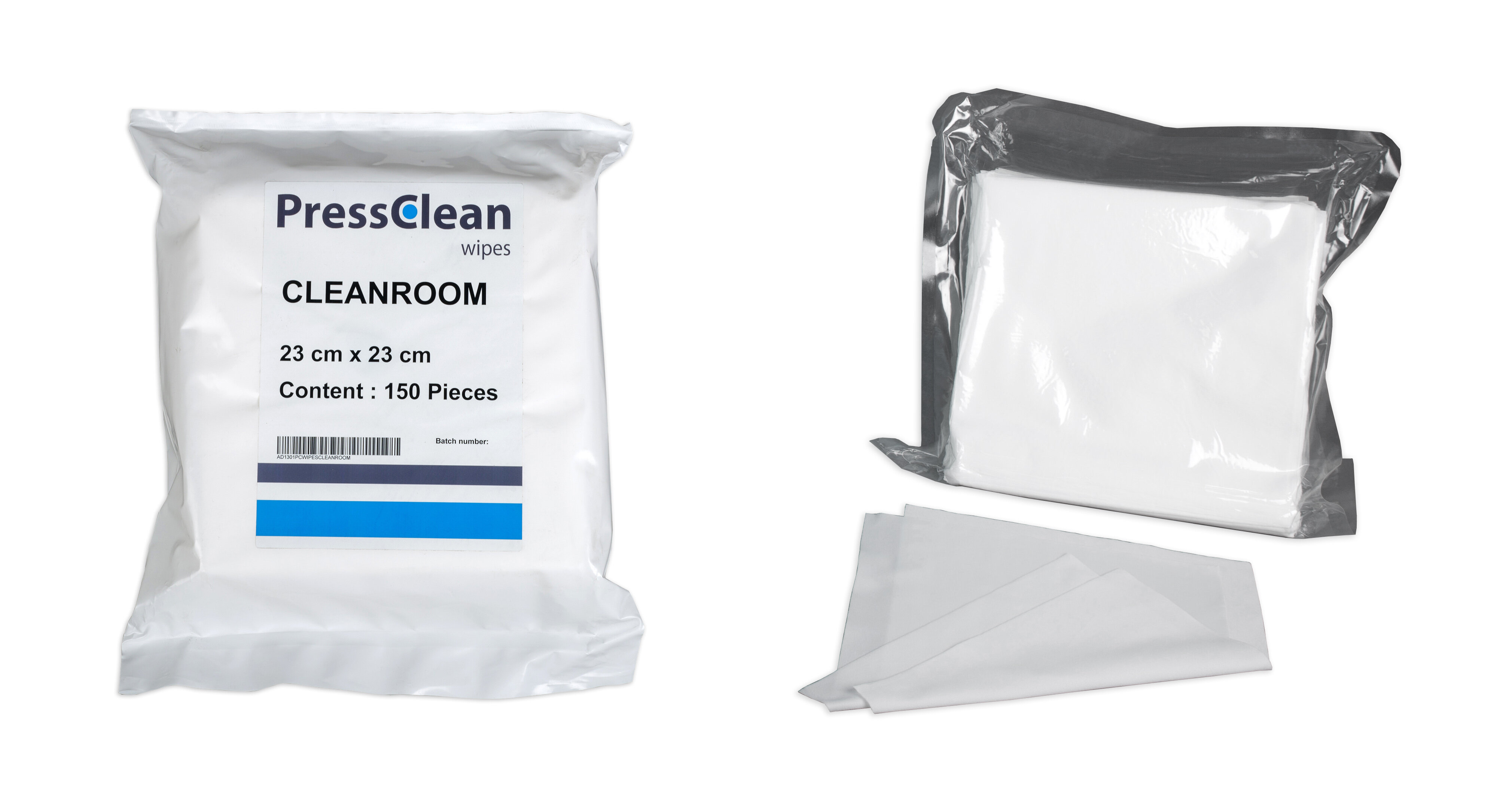 Chiffons de nettoyage PC Wipes Cleanroom : 230 x 230 mm /150 pcs