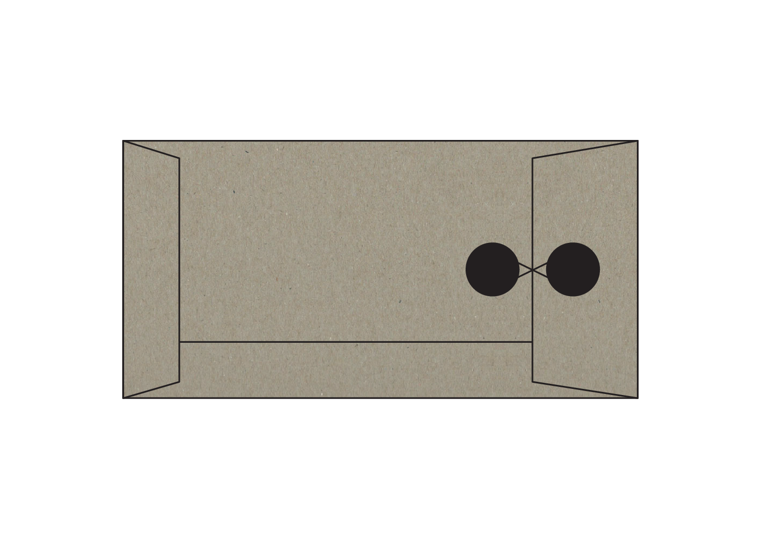 Réduction -   Pochettes Muskat grey 290g/m² 110 x 220 mm fermeture ficelle