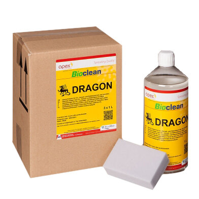 Bioclean Dragon Reinigingsmiddel /3x 1 liter + 8 microsponsjes