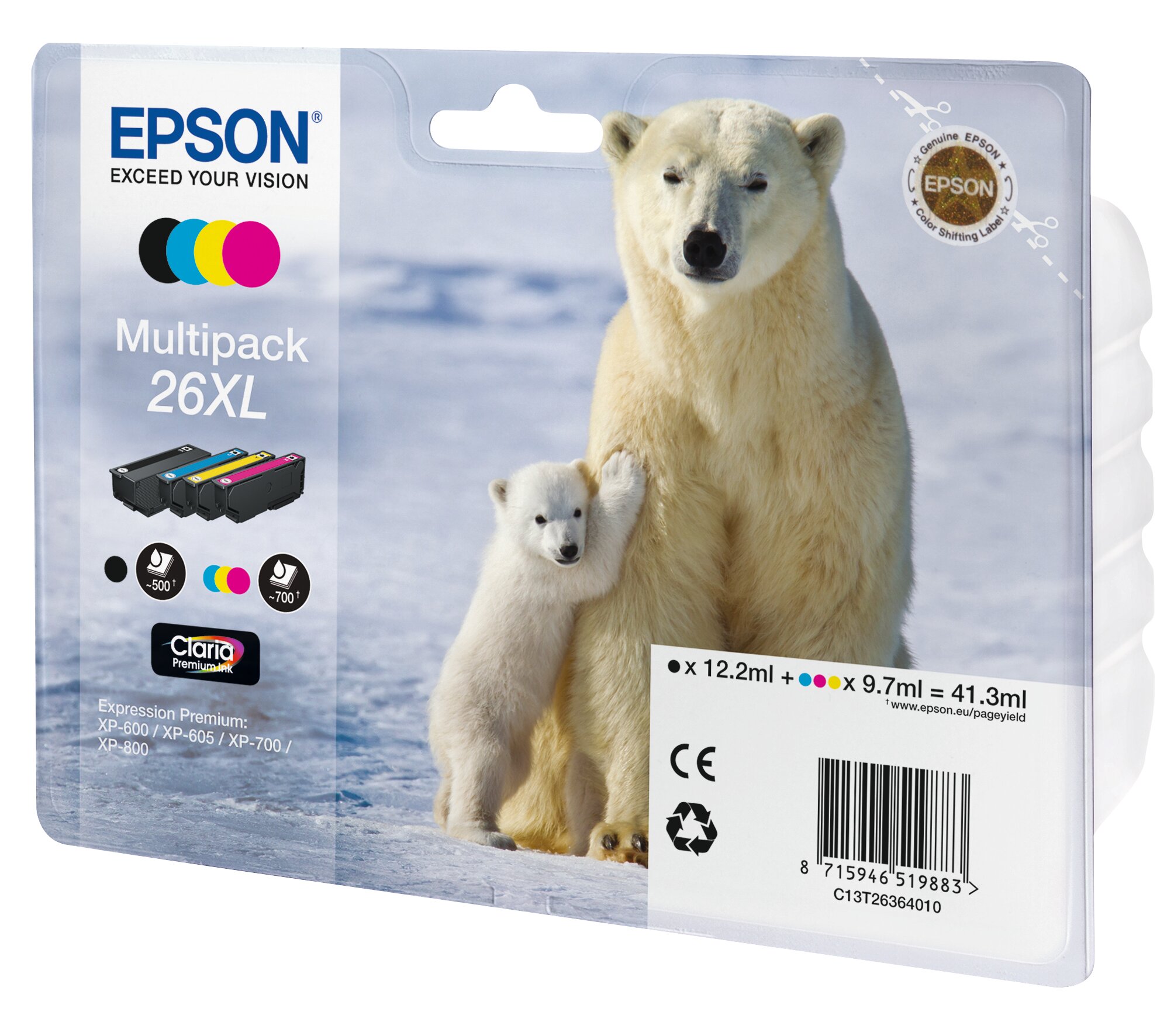 Epson 26XL cartridge Multipack (CMYK) inkjet