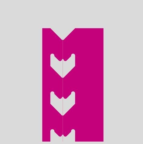 Inhaker kanaalplaat haken plakstrip zijkant