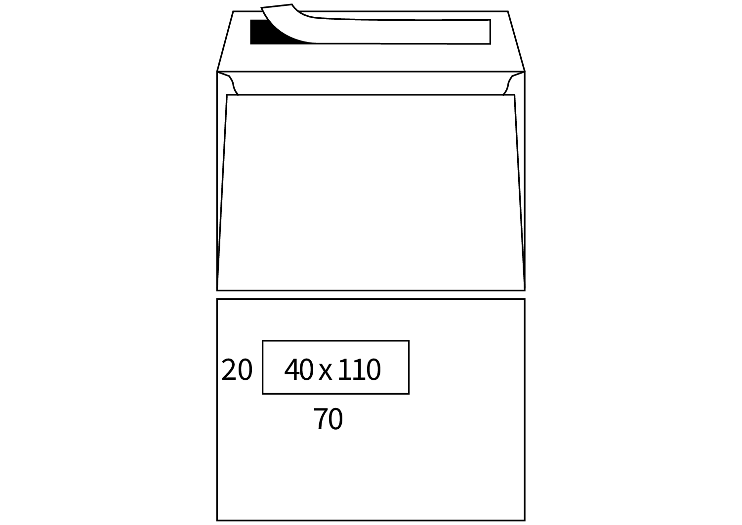 Afgeprijsd - Enveloppen Circle premium white 120g/m² 162 x 229 mm venster links strip