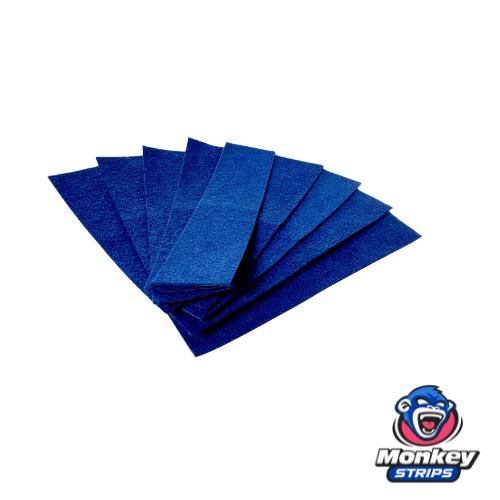 Monkeystrips blauw RECHT, 50 stuks per verpakking