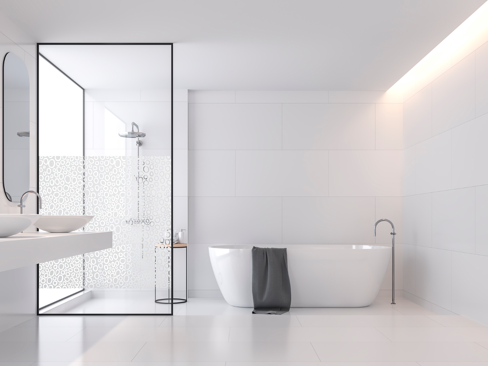 Decal glass decor frosted