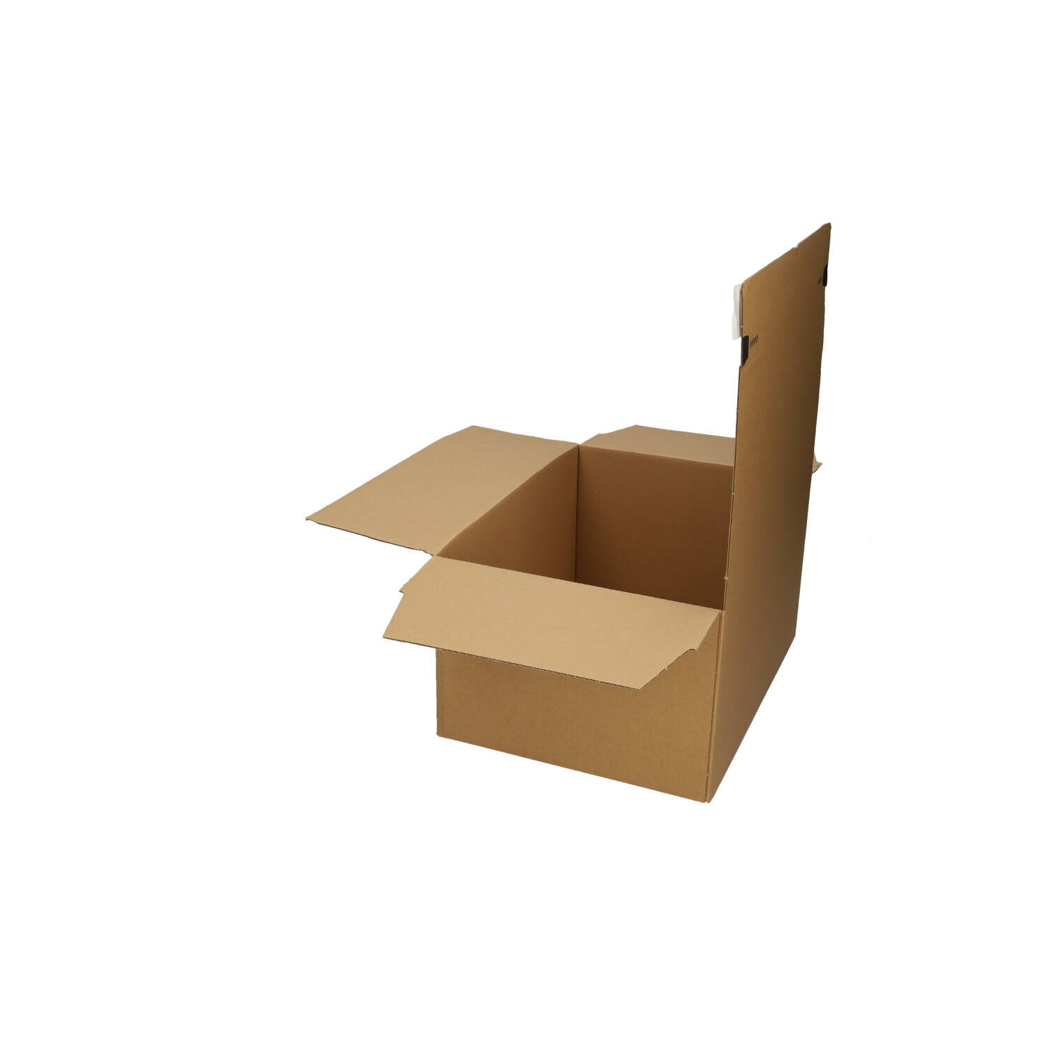 Afgeprijsd - Dozen automatische bodem enkele golf bruin 350g/m² 240 mm x 200 mm x 120 mm strip + tearstrip (