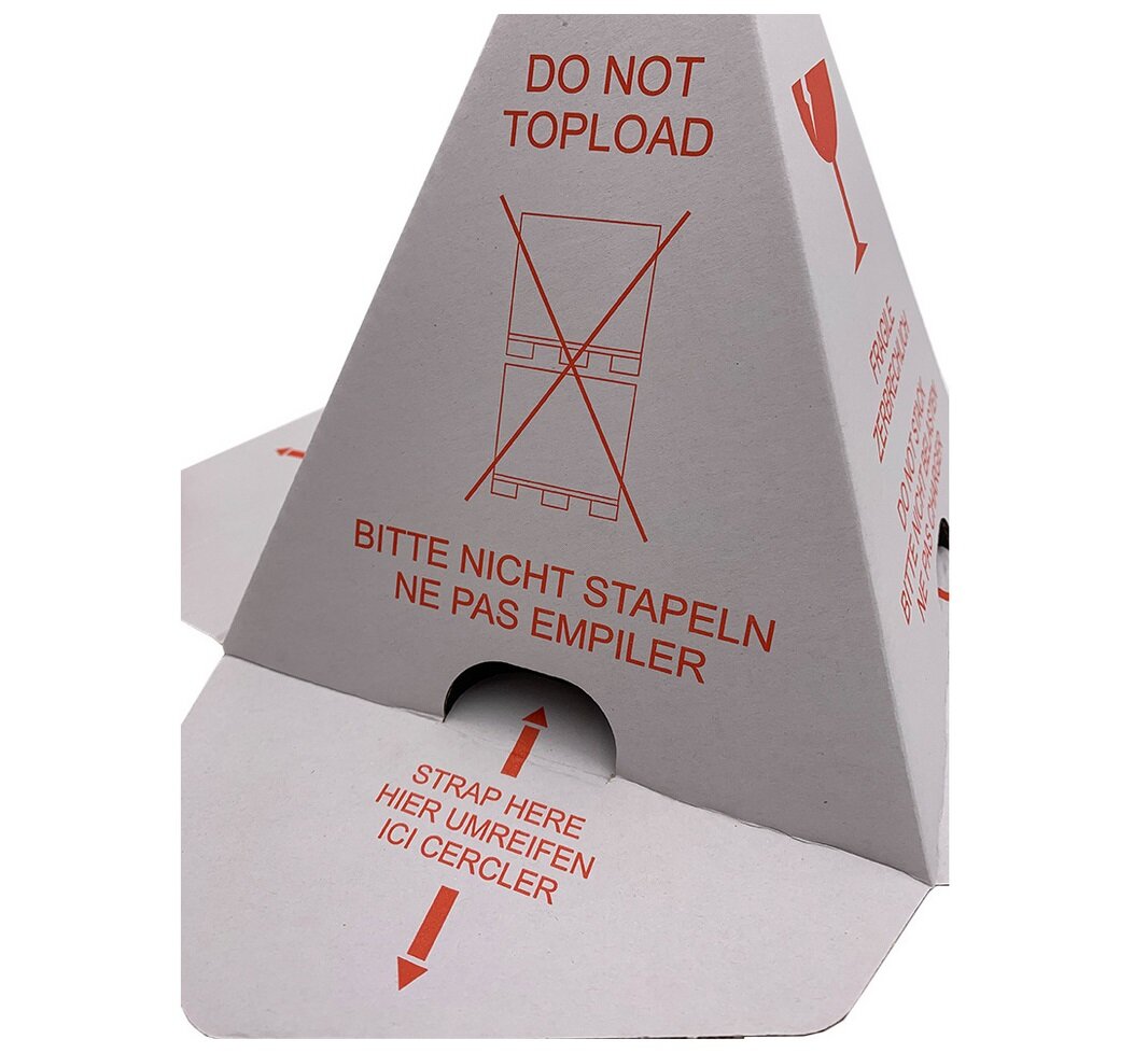 Pallethoed niet stapelen 400g/m² 200 mm x 200 mm x 220 mm bevestiging: kleefstrook of omsnoeringsband