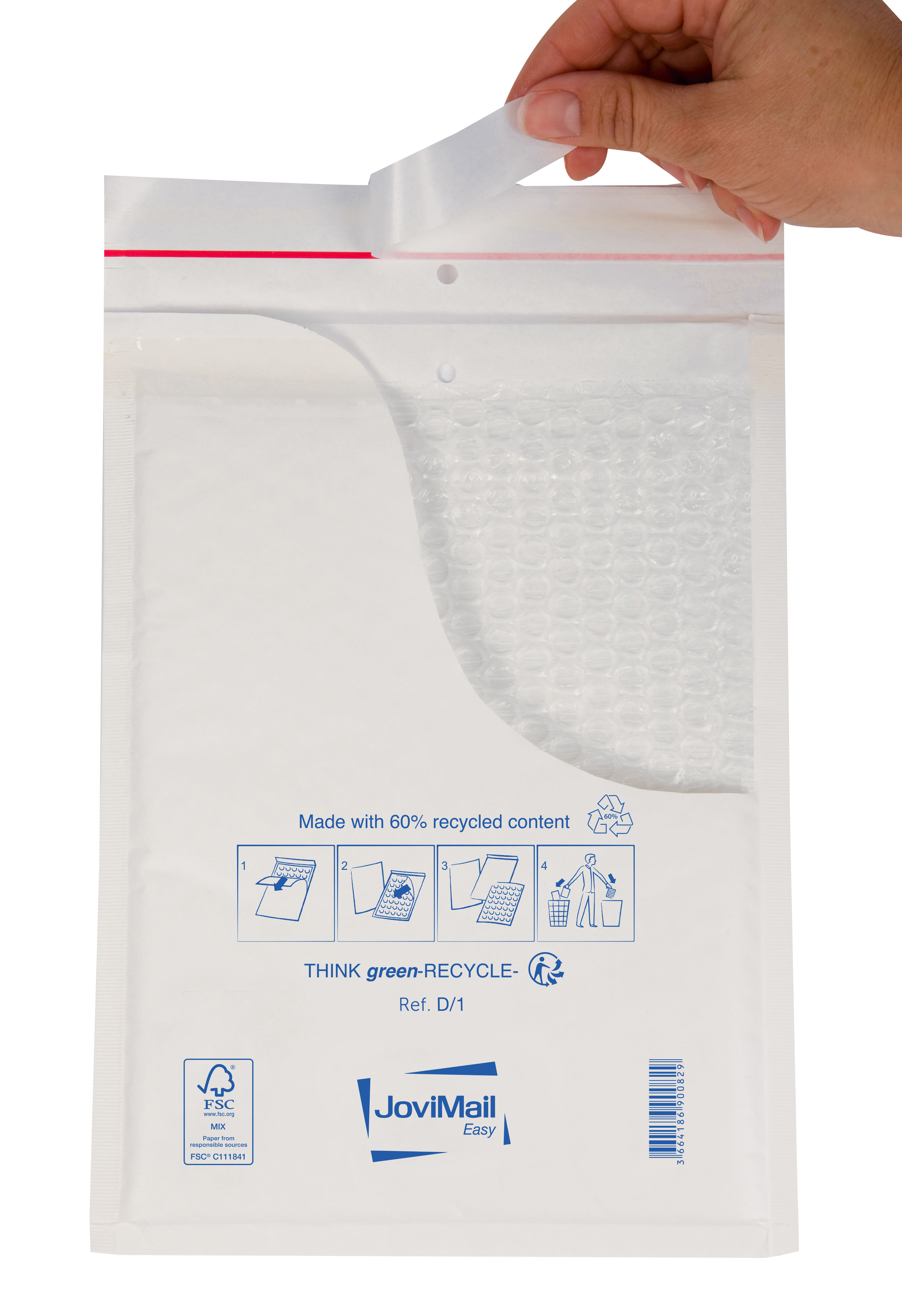 Luchtkussenenveloppen kraft wit