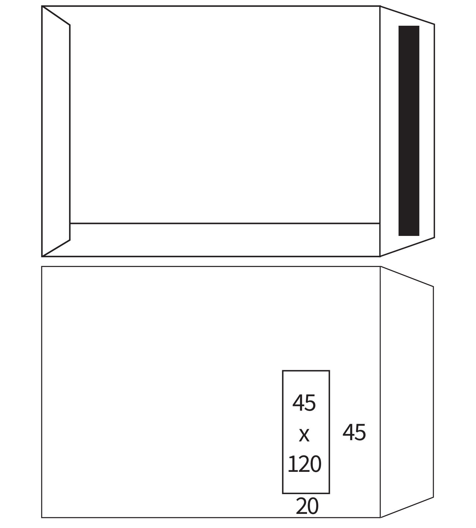 Afgeprijsd - Zakenveloppen offset wit 100g/m² 230 x 310 mm venster rechts gegomd klep voor autovulling binne