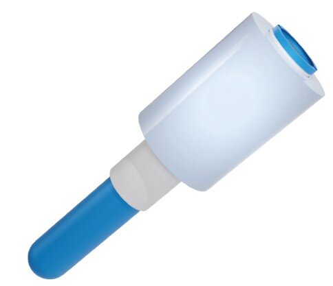 Dispenser voor handfolie mini rollen - max. breedte 140 mm - blauw - 280 mm