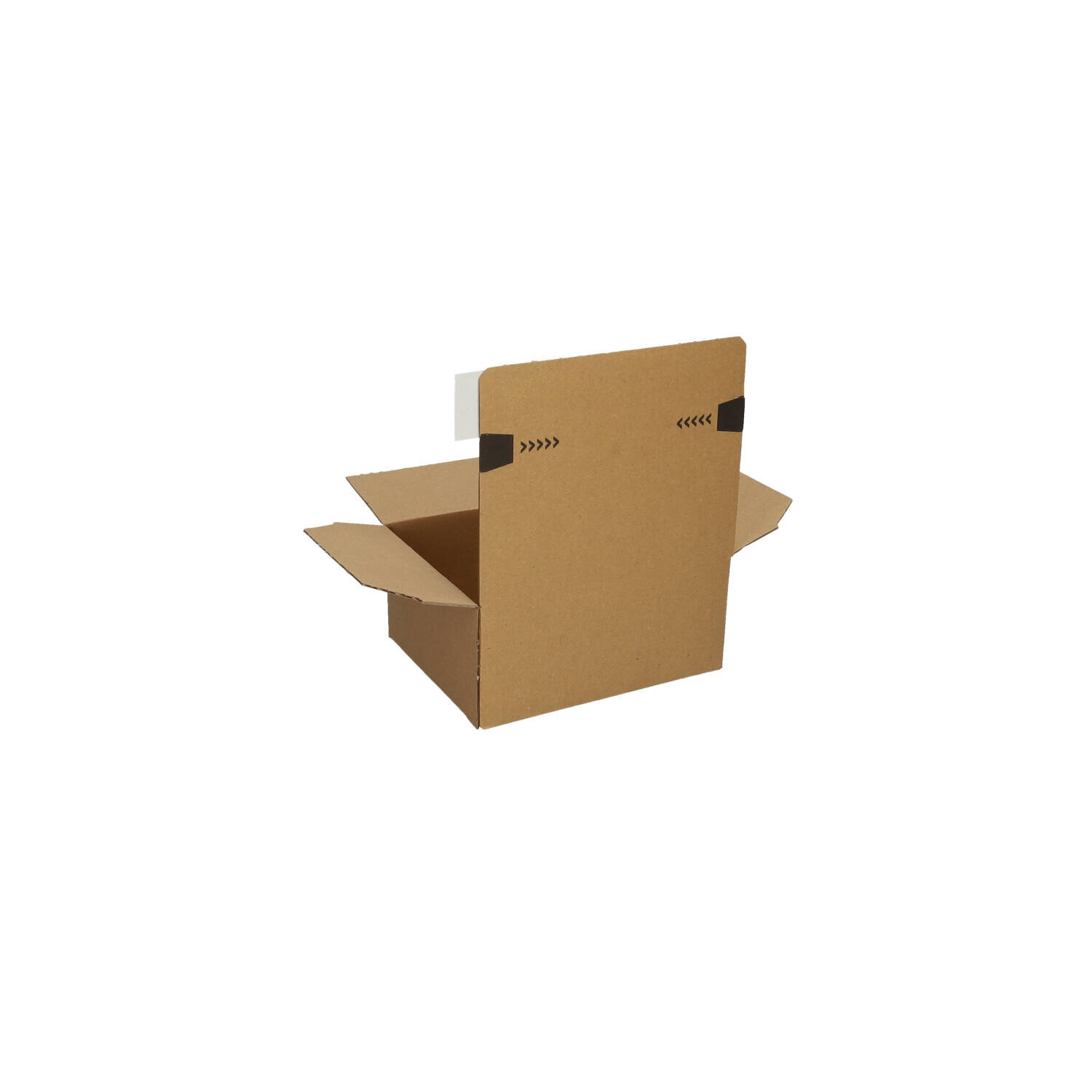 Afgeprijsd - Dozen automatische bodem enkele golf bruin 350g/m² 240 mm x 200 mm x 120 mm strip + tearstrip (